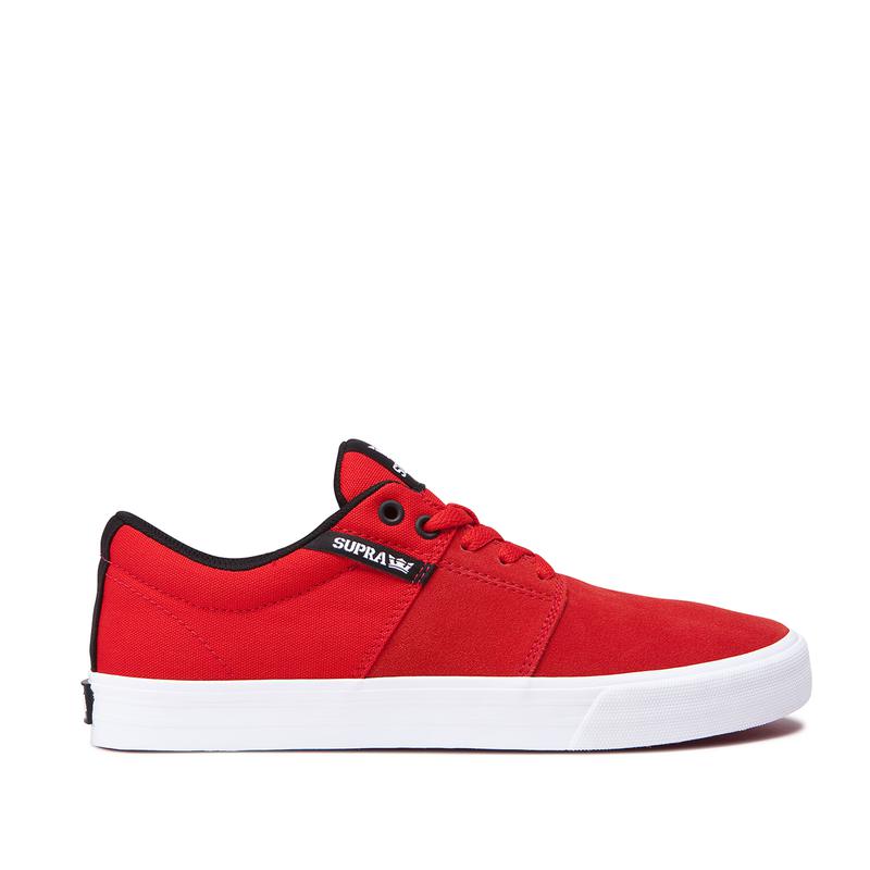 Supra STACKS II VULC - Erkek Düşük Spor Ayakkabı - Kırmızı - Türkiye (37542KUQB)